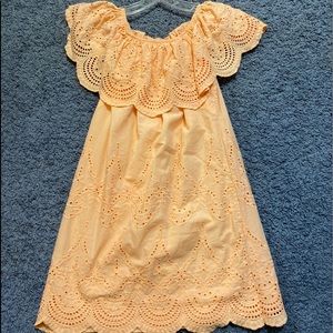 Altar’d State Orange off the shoulder dress